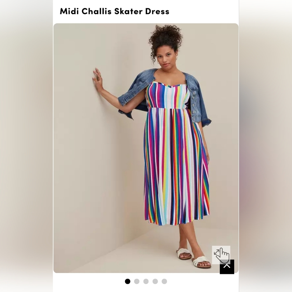 🌈Torrid🌈 Multicolor Striped Pride Dress Size 1